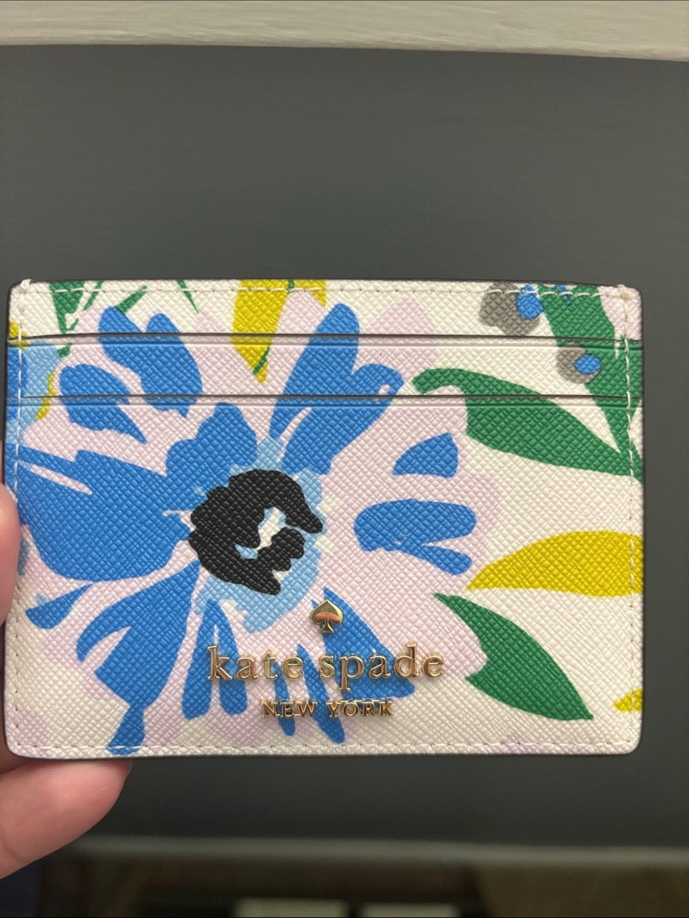 NWT Kate spade Floral Card Holder in Blue, Pink, Green & Yellow